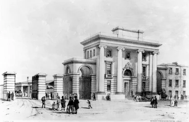 Eingang zum Bahnhof Birmingham, 1838